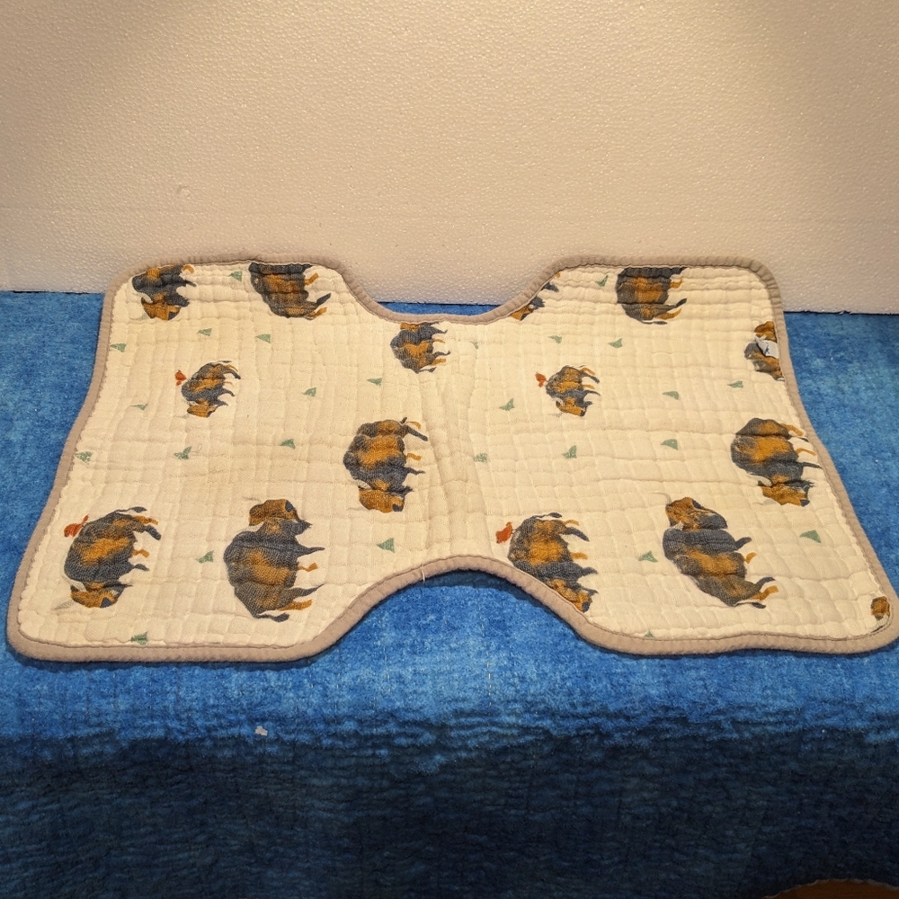 Bison printed burp cloth